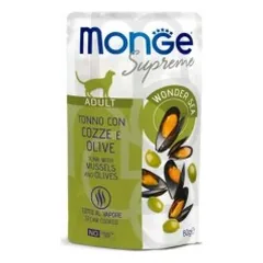 Monge SUPREME - Cat Wet Pouches Tuna with mussels and olives - Adult 80g