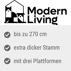 Modern Living draskyklė katėms Isernia, tvirtinama tarp grindų ir lubų, šviesiai pilka — 3 nuotrauka
