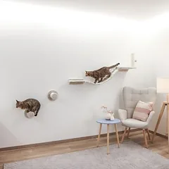 Kerbl Pet Kletterwand Matterhorn für Katzen, beige, beige, 6-teiliges Set — 4 nuotrauka