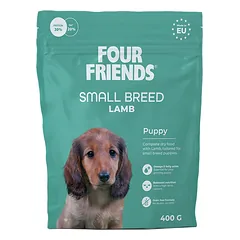 Four Friends Small Breed Puppy Lamb visavertis maistas mažų veislių šuniukams su ėriena, 400 g