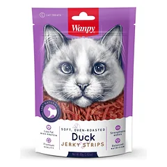 Wanpy Duck Jerky Strips skanėstai katėms, vytintos antienos juostelės, 80 g