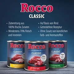 Rocco Classic bandomasis mišinys, drėgnas maistas šunims 6 x 800 g — 2 nuotrauka