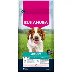 Eukanuba Life Care Adult S/M sausas maistas mažų ir vidutinių veislių šunims su lašiša ir miežiais, 12 kg