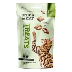 PRIMACAT Crunchy Beef hairball pašaro papildas nuo sąvėlų katėms 40g.