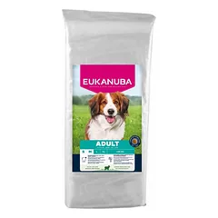 Eukanuba Adult Small And Medium Lamb And Rice sausas maistas mažų ir vidutinių veislių suaugusiems šunims su ėriena ir ryžiais, 18 kg