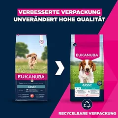 Eukanuba Premium Nutrition Adult Small & Medium Breed su lašiša, sausas maistas šunims — 2 nuotrauka