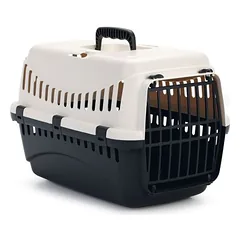 Beeztees transportavimo dėžė katėms Gypsy, kreminė/antracito spalvos, Matmenys: 58 x 38 x 38 cm — 2 nuotrauka