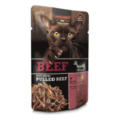 Leonardo Pulled Beef konservai su jautiena ir plėšyta jautiena katėms - Pet24, 70 g parduotuvėje zoobaze.lt