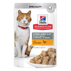 Hill's Science Plan Sterilized Cat Young Adult Chicken guliašas katėms photo