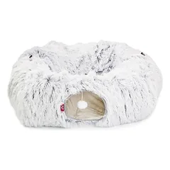 Canadian Cat Company tunelis katėms CUBI, kampuotas, su gulimąja pagalvėle, L 100 x B 80 x H 26 cm - antracito spalvos — 3 nuotrauka