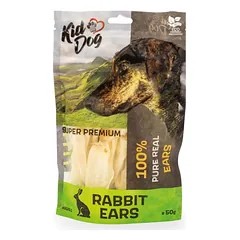 KIDDOG 100% natūralios triušių ausys 50g