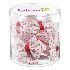 Blovi Bows Polka 25 vnt. - taškuoti kaspinai šunims, ant elastinių juostelių
