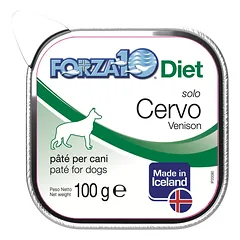 Forza10 Solo Diet hipoalerginiai konservai šunims su elniena, 300 g
