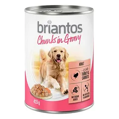 Briantos Chunks in Gravy 6 x 415 g, drėgnas maistas šunims — 5 nuotrauka