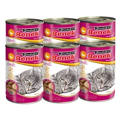 Super Benek KOT be grūdų gabaliukai su ančių padažu 6x415 g