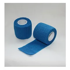 Fioniavet kohezinis elastinis tvarstis su kartaus skonio, 7,5 cm x 4,5 m, mėlynas