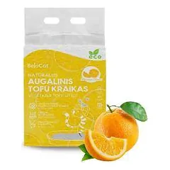 Tofu BeloCat apelsinų kvapo kraikas, 6 l / 2,5 kg