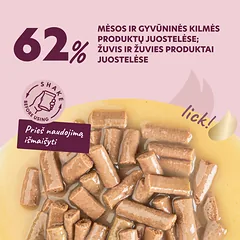 DELICKCIOUS konservuotas pašaras su lašiša  ir sūriu suaugusioms katėms, 85 g — 3 nuotrauka