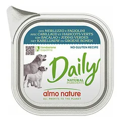 Almo Nature Daily Dog menca ar zaļajām pupiņām 100 g - konservi suņiem photo