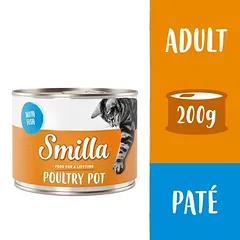 Smilla paukštienos indeliai drėgnas maistas katėms 6 x 200 g