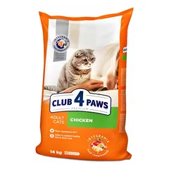 CLUB 4 PAWS chicken sausas maistas katėms su vištiena 14kg