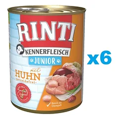 RINTI Kennerfleish Junior Chicken 6x400 g su vištiena šuniukams