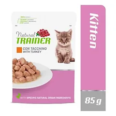 Natural Trainer Cat Kitten&Junior Turkey konservai kačiukams ir jauniems katukams su kalakutiena, 85 g nuotrauka