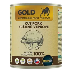 IRONpet Gold Dog Pork cut muscle kiaulienos raumens konservai šunims