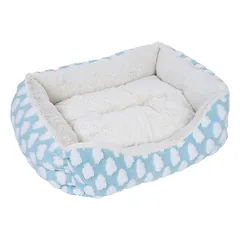 zooplus Basics minkštas guolis Fluffy, mėlyna — 2 nuotrauka