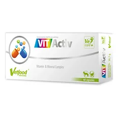 Vetfood VitActiv Vitaminų ir Mineralų Kompleksas 60 tablečių - vitaminų ir mineralų rinkinys šunims ir katėms