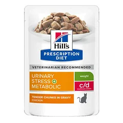 Hills Prescription Diet Cat C/D Urinary Multicare Stress Metabolic with Chicken 12x85 g