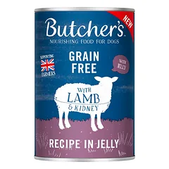 BUTCHER'S Original Recipe in Jelly, maistas šunims, gabaliukai su ėriena drebučiuose, 400g photo