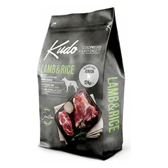 KUDO Lamb&Rice Medium Maxi Junior sausas pašaras jauniems šunims, 12 kg