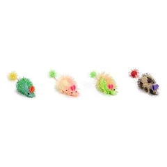 Beeztees Katzenspielzeug langhaarige Maus Rainbow