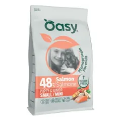 Oasy Monoprotein Puppy Small/Mini sausas pašaras su lašiša mažų veislių šuniukams