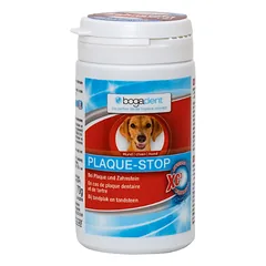BOGADENT PLAQUE-STOP DOG pašaro papildas nuo apnašų susidarymo ir blogo burnos kvapo šunims, 70 g