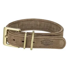 TRIXIE Pure Halsband, Leder extra breit