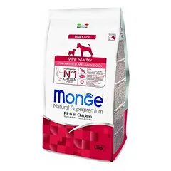 Monge Mini Starter su vištiena, sausas maistas šunims 1,5 kg