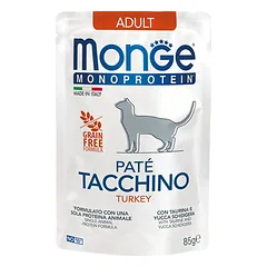 Monge Monoprotein Adult Turkey begrūdis paštetas katėms