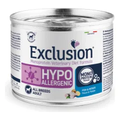 Exclusion Hypo konservuotas maistas šunims su žuvimi ir bulvėmis, 200 g