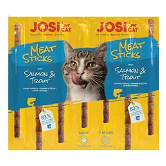 Josera JosiCat Meat Sticks Salmon And Trout skanėstas katėms su lašiša ir upėtakiu, 5 g x 7 vnt.
