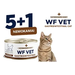 WF VET Gastrointestinal kačių maistas su vištiena, 5x85g + 85g NEMOKAMAI