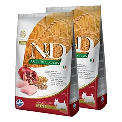 Farmina N&D Ancestral Grain canine CHICKEN & POMEGRANATE ADULT MINI 2x7kg
