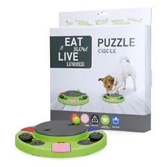 Eat Slow Live Longer Puzzle žaislas-galvosūkis šunims, apvalus