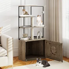 Kačių draskyklė su kraiko dėže 138 cm — 3 nuotrauka
