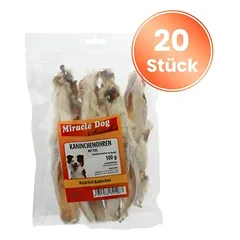 Miracle Dog Kaninchenohren mit Fell 20 x 100g