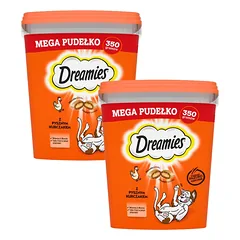 DREAMIES Mega Box 2x350 g - papildomas ėdalas suaugusioms katėms su gardžia vištiena