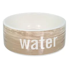 Dog Fantasy Ceramic Dog Bowl Wood Pattern keraminis dubenėlis vandeniui šunims, 16×6 cm, 0,77 l