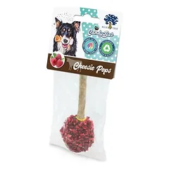 Blue Tree Cheesie Pop su avietėmis ir kokosu, skanėstai šunims, < 49 g — 3 nuotrauka