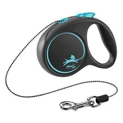 Inercinis pavadėlis šunims – Trixie Flexi Black Design, virvelinis pavadėlis, XS, 3 m, (8 kg)